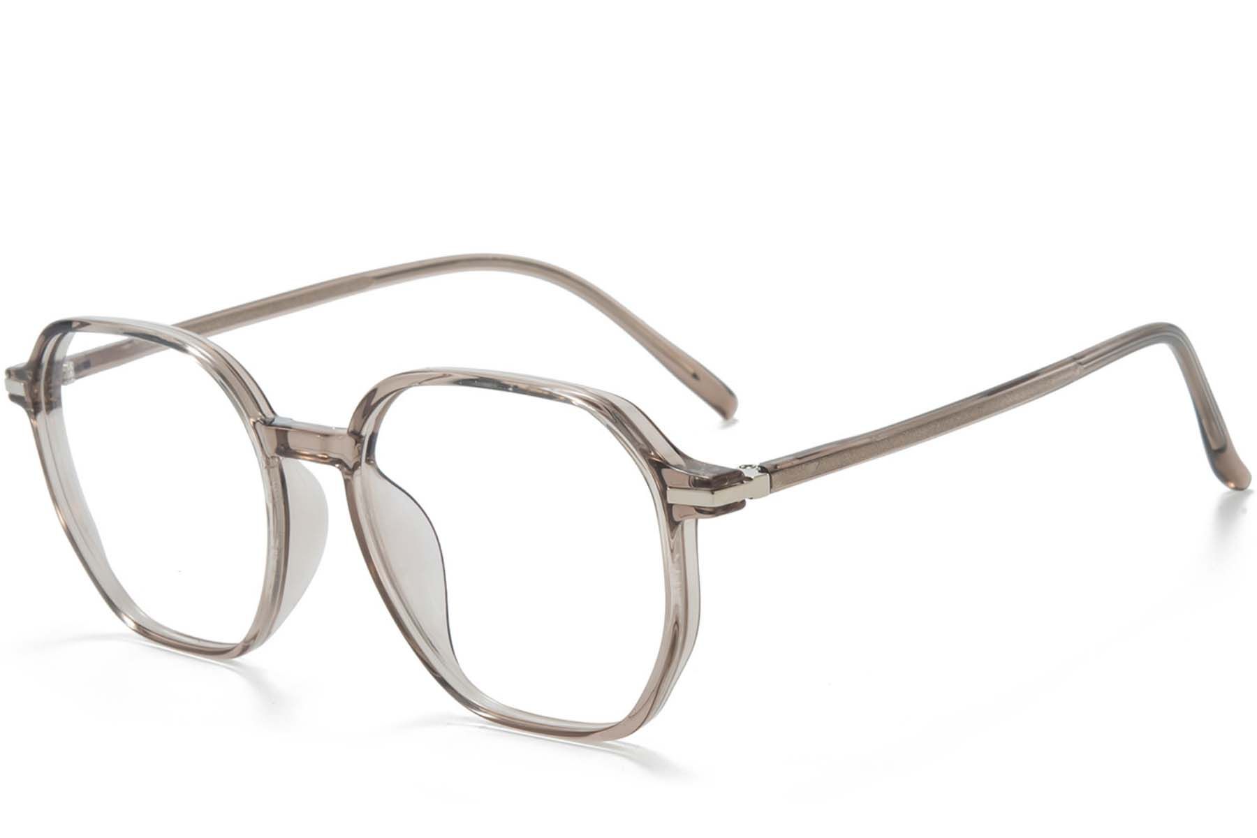 Occhiali geometrici in TR90 marrone #BS218-0834
