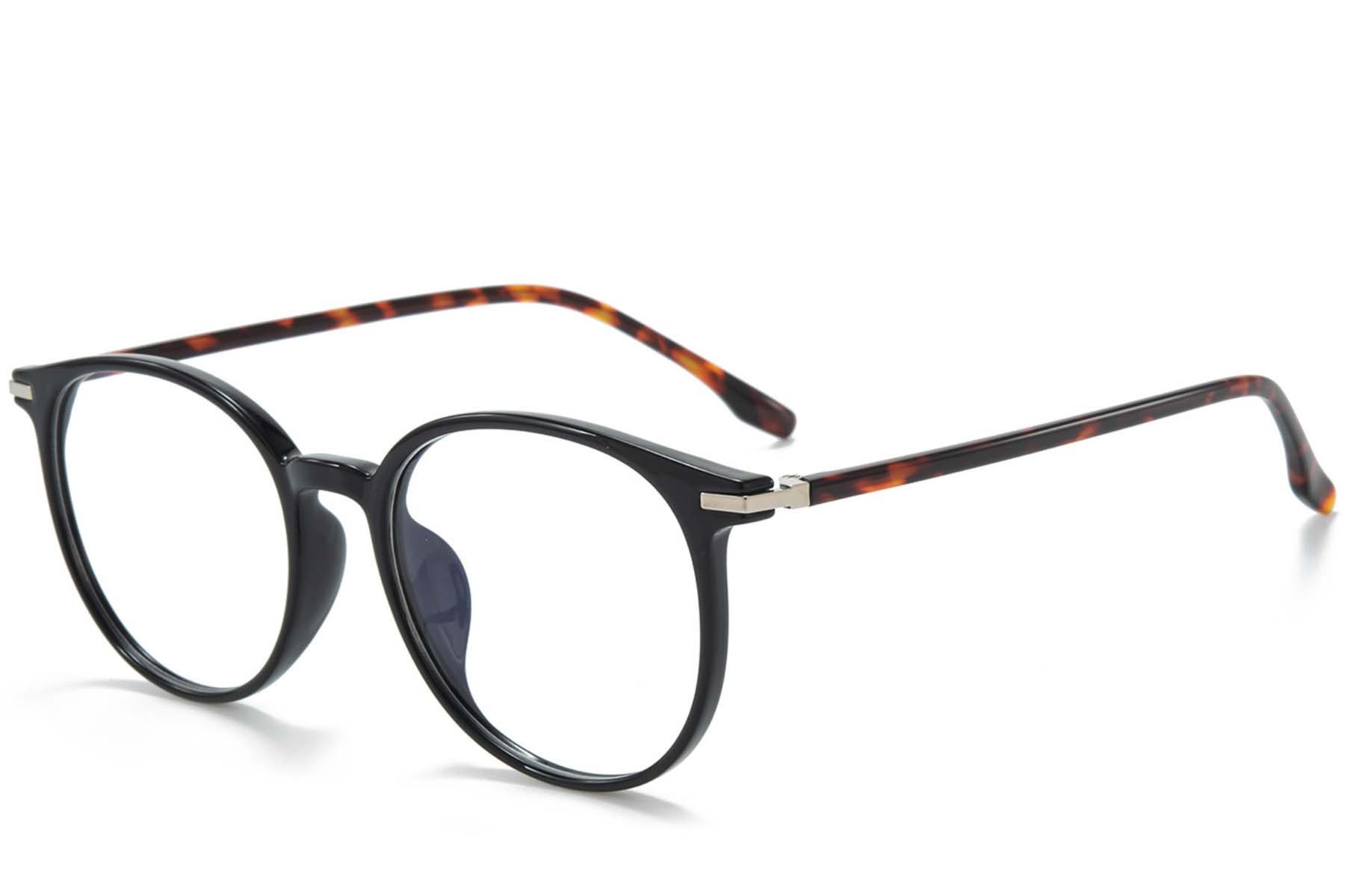 Gafas ovaladas negras TR90 #BS218-0838