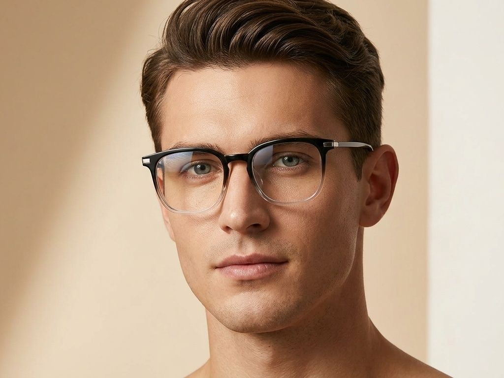 Gafas rectangulares negras TR90 #BS218-0850