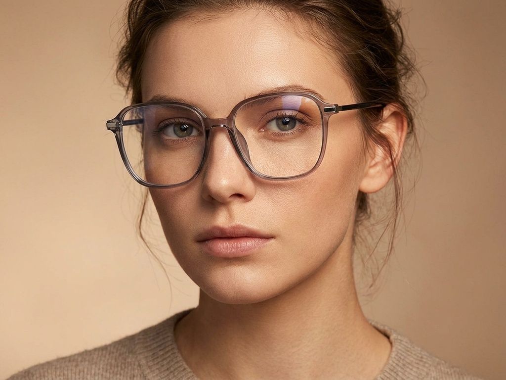 Gafas rectangulares grises TR90 #BS218-0857