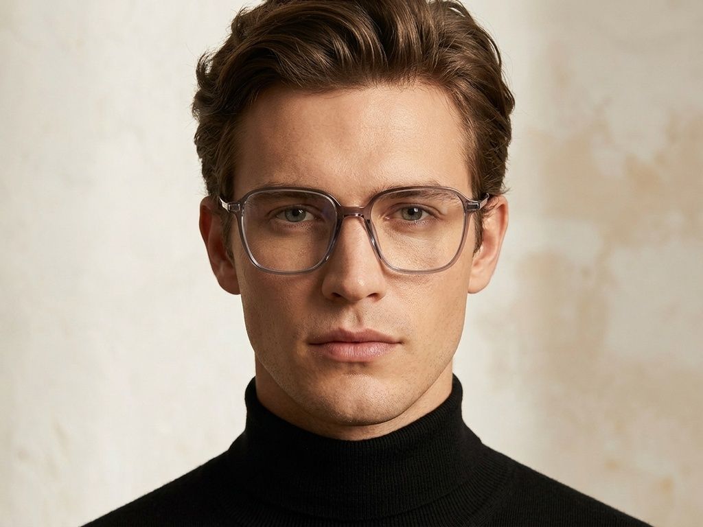 Gafas rectangulares grises TR90 #BS218-0858