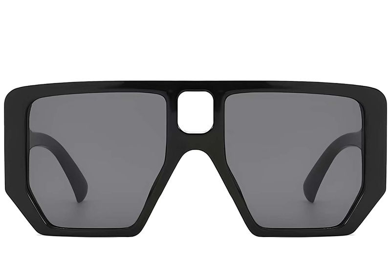 Occhiali da sole modello aviatore in plastica nera #BS225-0001
