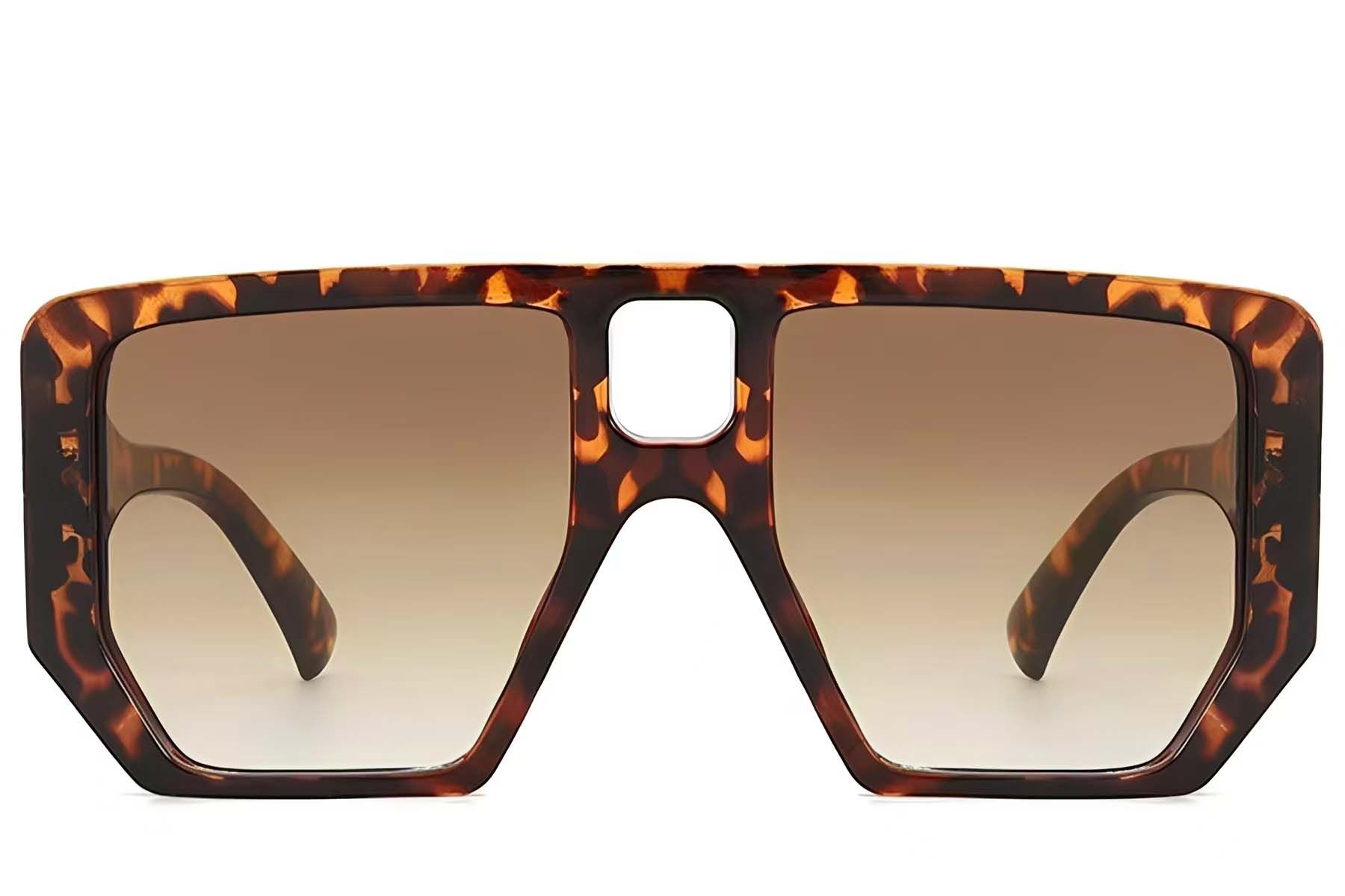 Aviator Tortoiseshell Plastic Sunglasses #BS225-0002