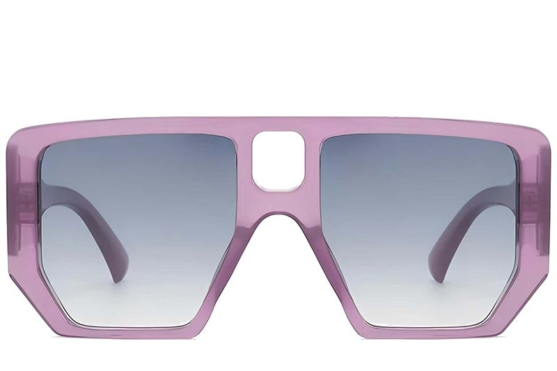 Occhiali da sole modello aviatore in plastica viola #BS225-0003