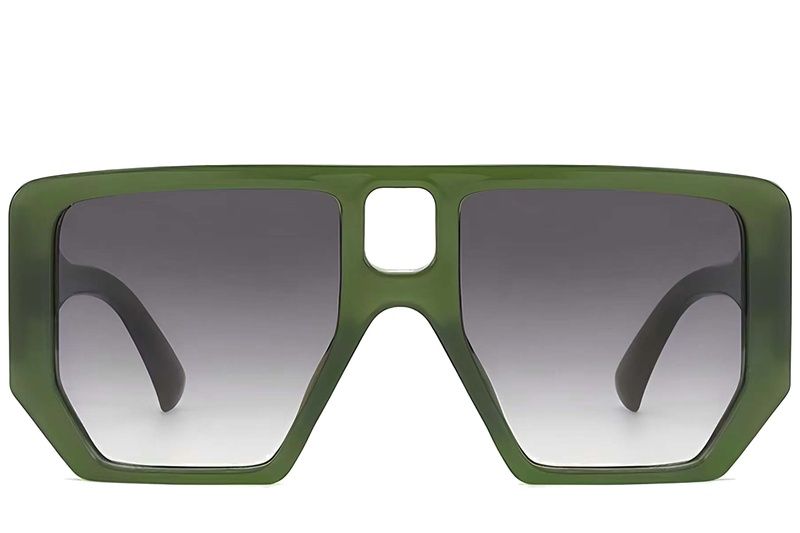Occhiali da sole modello aviatore in plastica verde #BS225-0004