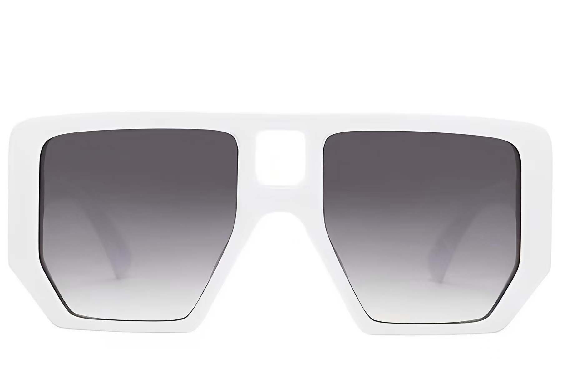 Aviator White Plastic Sunglasses #BS225-0005