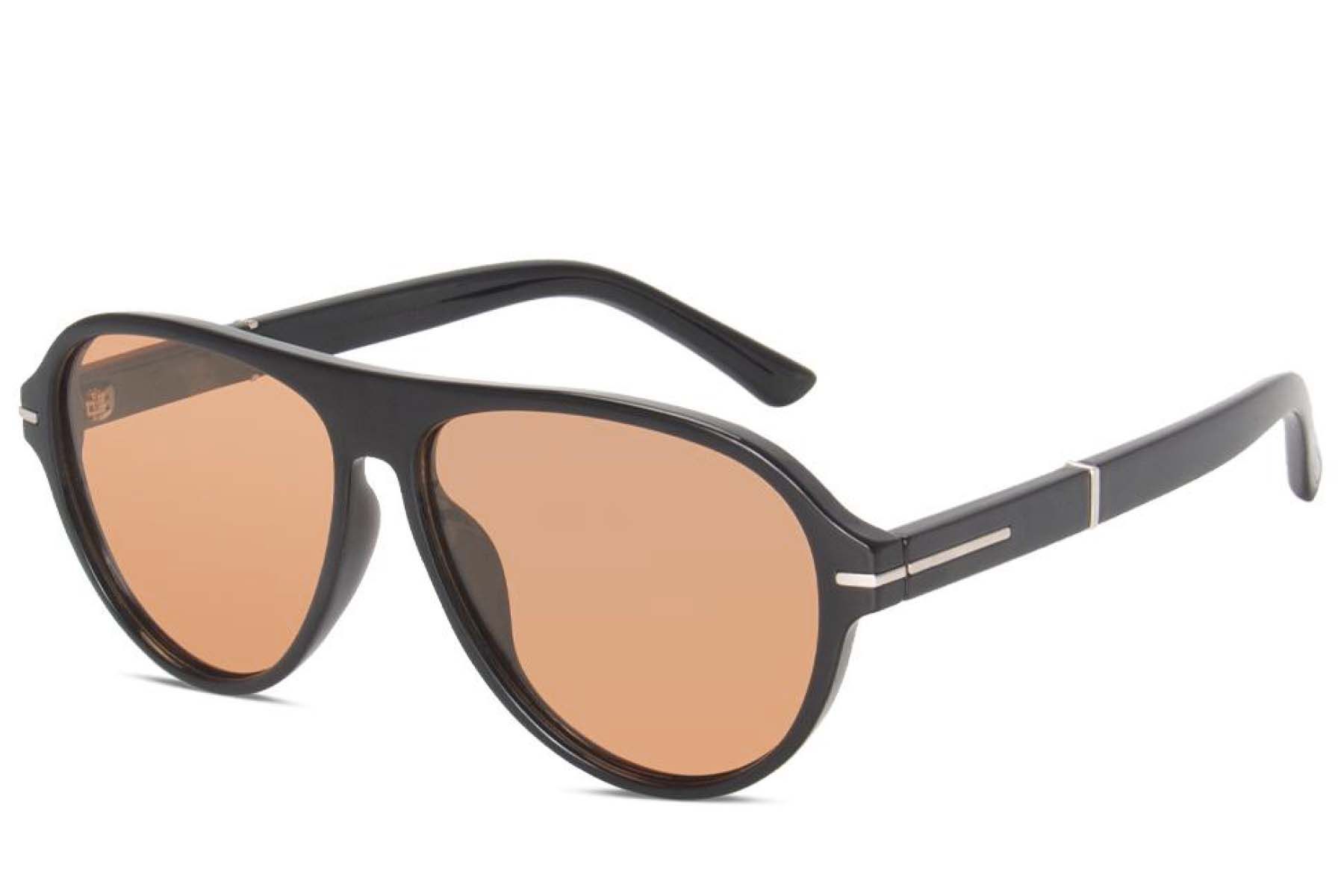 Aviator Black Plastic Sunglasses #BS225-0008