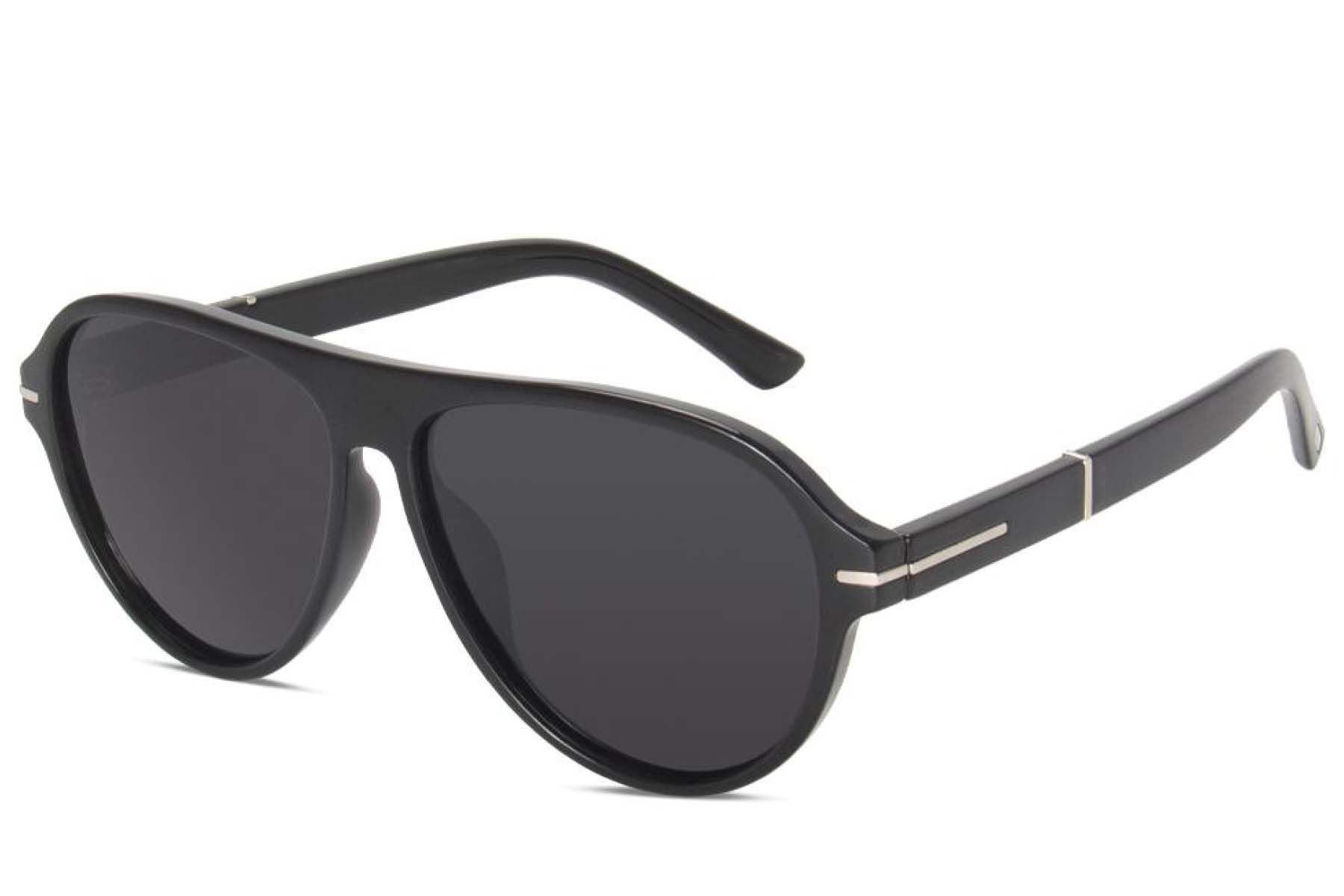 Aviator Black Plastic Sunglasses #BS225-0009