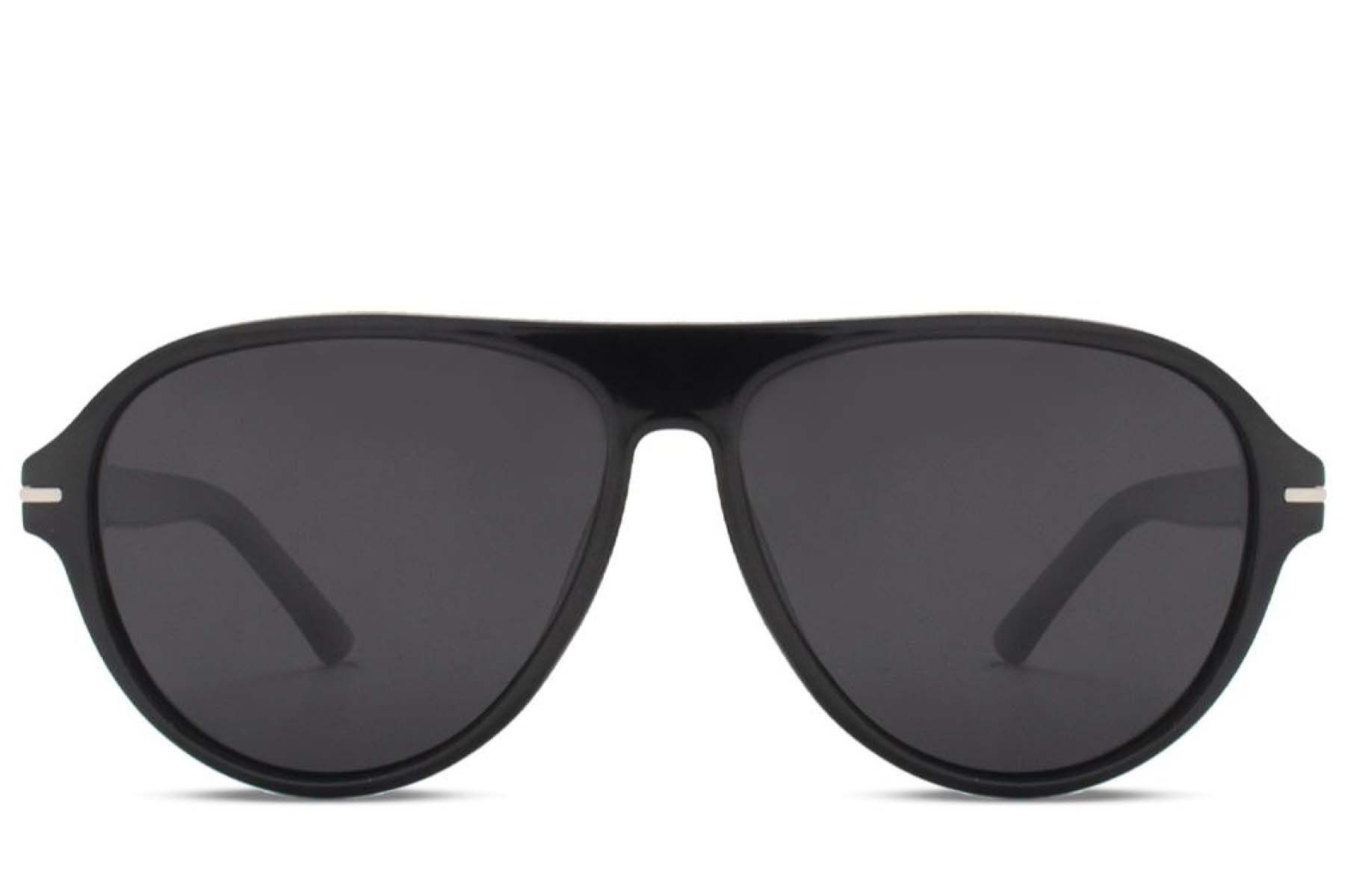 Aviator Black Plastic Sunglasses #BS225-0009