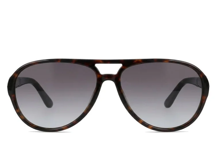 Gafas de sol de aviador de plástico con estampado de carey #BS225-0010