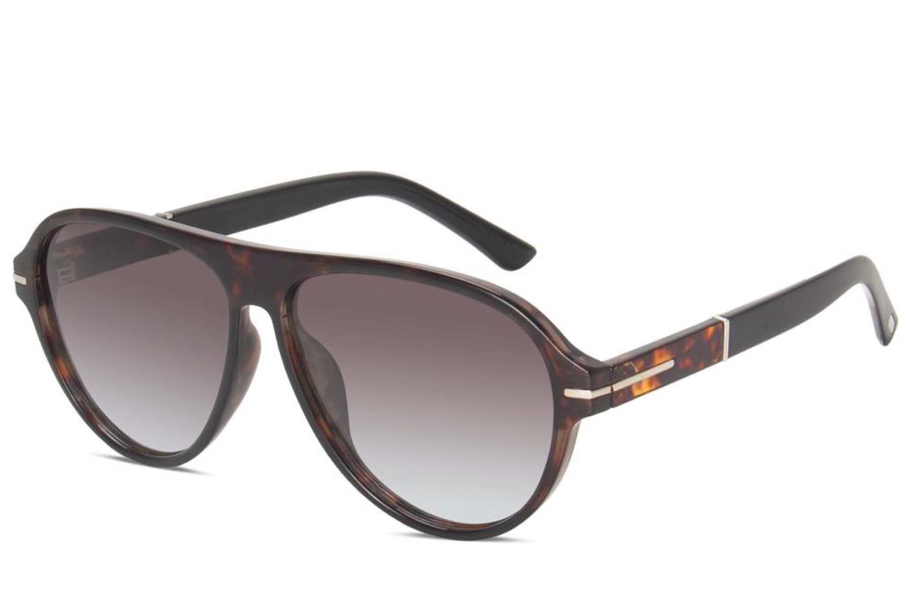 Aviator Tortoiseshell Plastic Sunglasses #BS225-0010