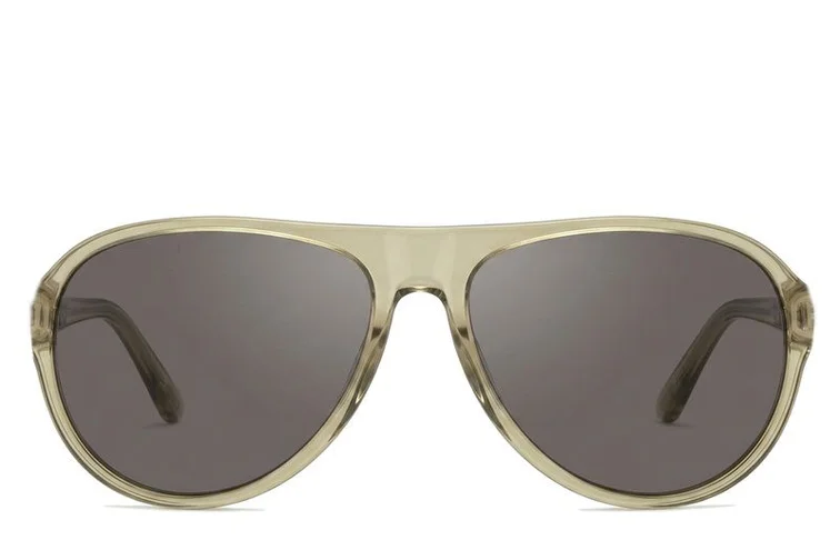 Gafas de sol de aviador de plástico marrón #BS225-0012