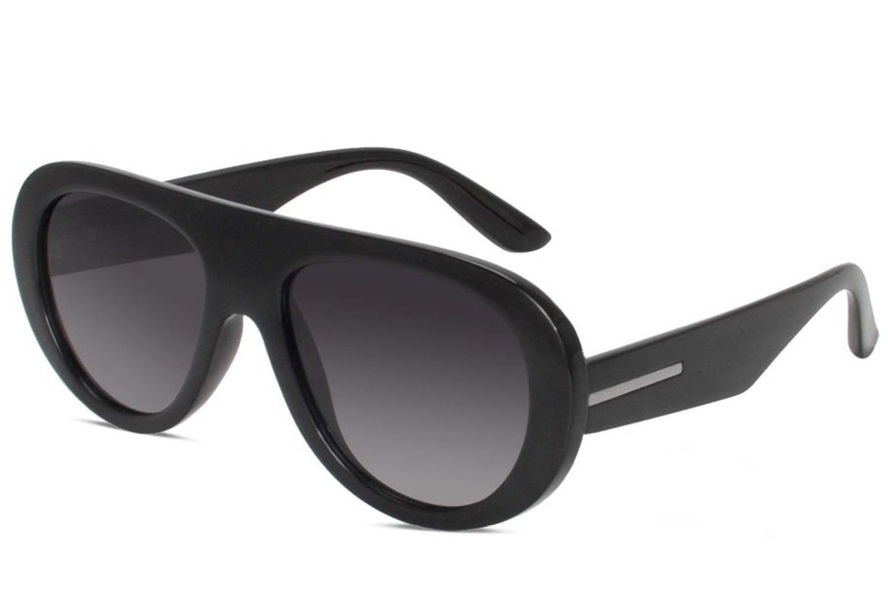 Aviator Black Plastic Sunglasses #BS225-0013