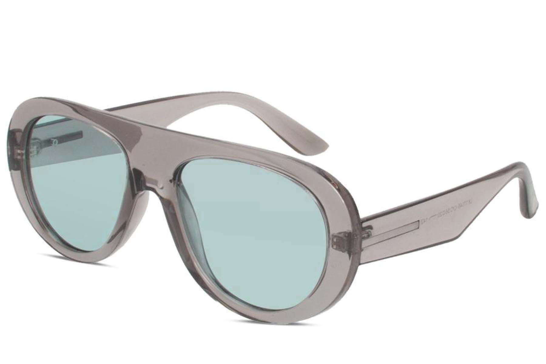 Aviator Grey Plastic Sunglasses #BS225-0014