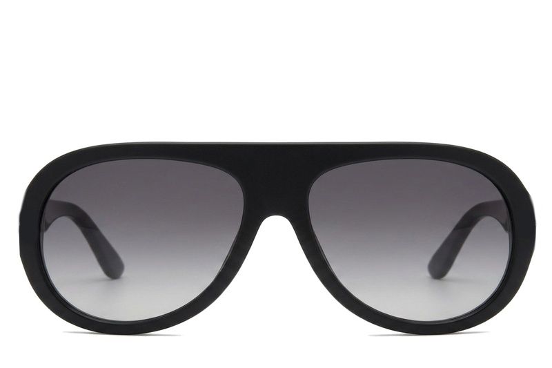 Aviator Black Plastic Sunglasses #BS225-0016