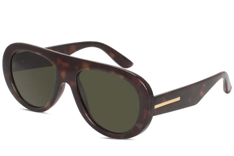 Aviator-Sonnenbrille aus Kunststoff mit Schildpattmuster #BS225-0017