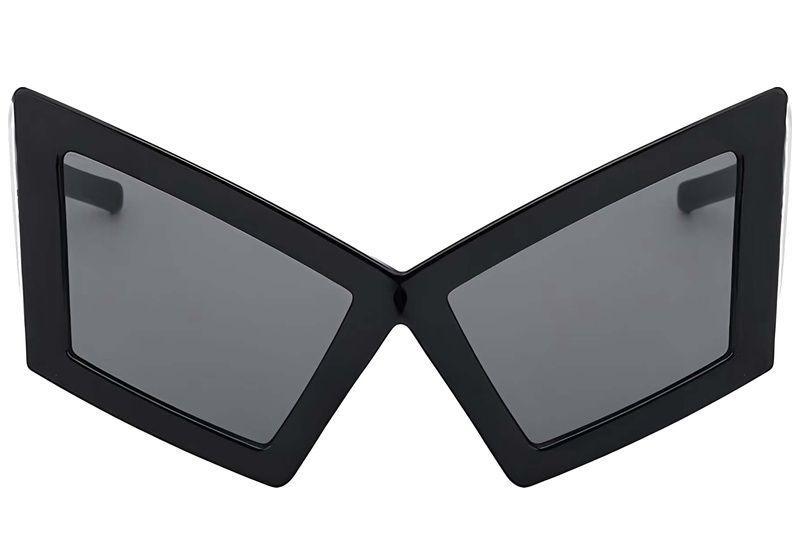 Gafas de sol negras de plástico con forma de mariposa #BS225-0019