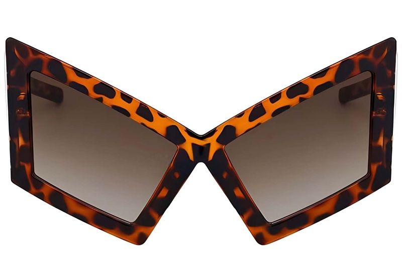 Gafas de sol de plástico con forma de mariposa y carey #BS225-0020