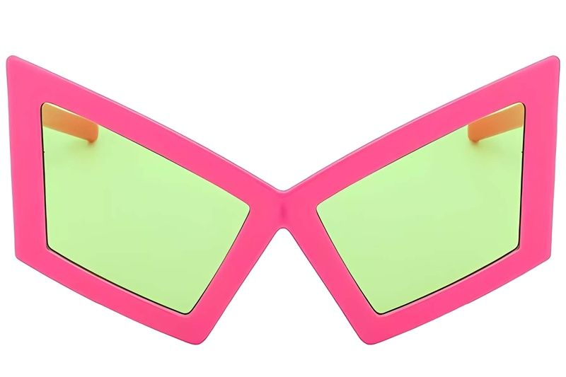 Gafas de sol de plástico rosa con forma de mariposa #BS225-0021