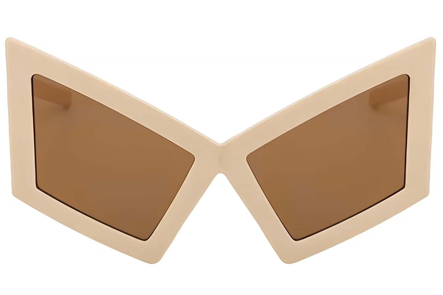 Butterfly Cream Plastic Sunglasses #BS225-0022