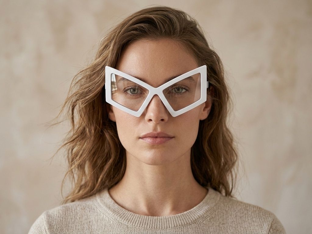 Gafas de sol de plástico plateado con forma de mariposa #BS225-0024
