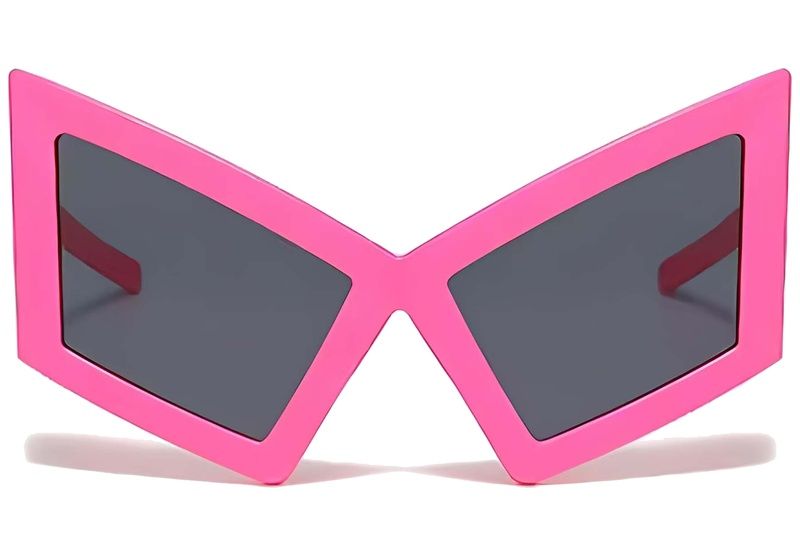 Gafas de sol de plástico rosa con forma de mariposa #BS225-0026