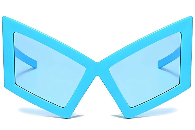 Gafas de sol de plástico azul con forma de mariposa #BS225-0027