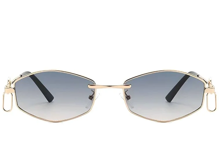 Gafas de sol geométricas de metal dorado #BS225-0036