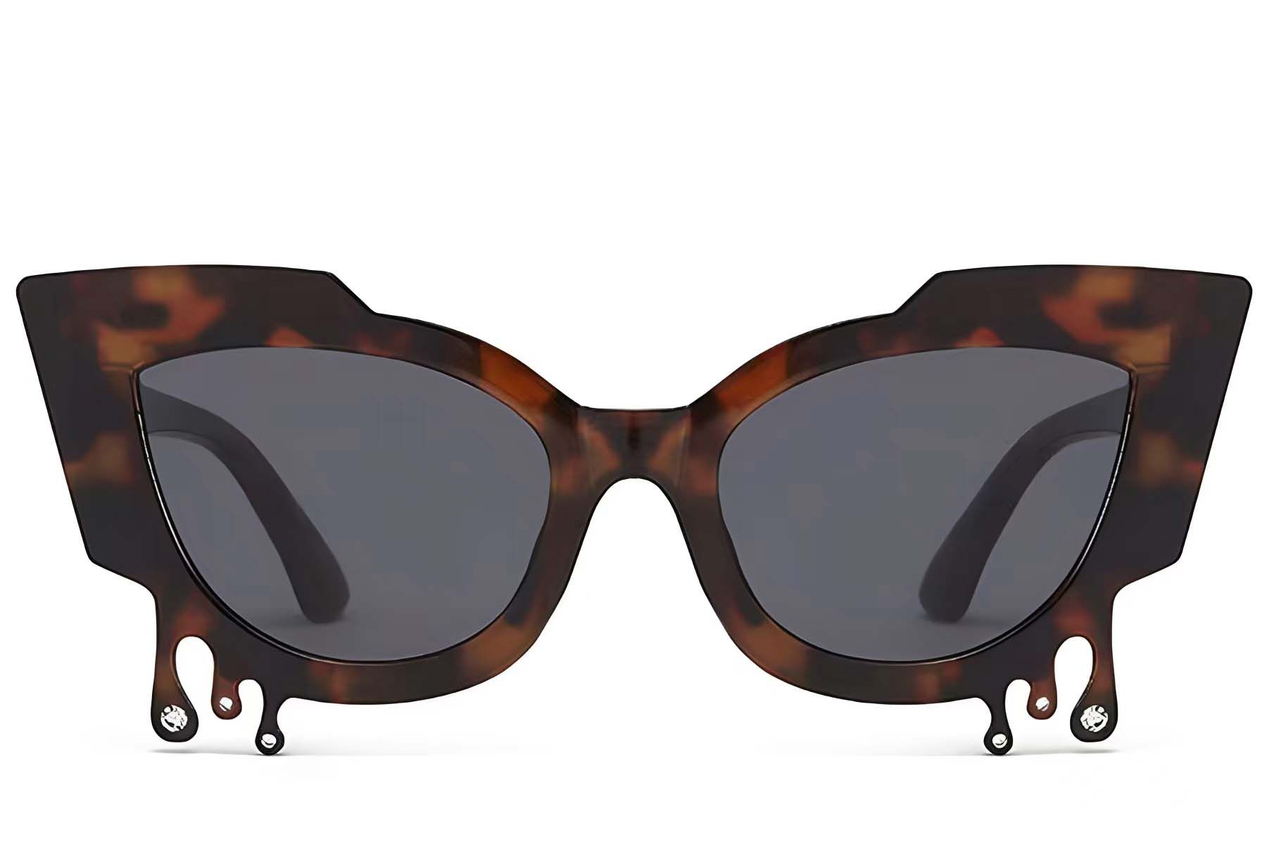 Butterfly Tortoiseshell Plastic Sunglasses #BS225-0047