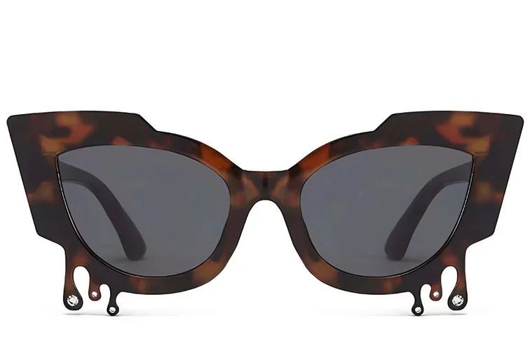 Butterfly Tortoiseshell Plastic Sunglasses #BS225-0047