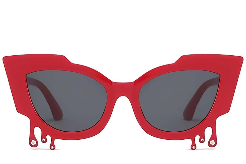 Schmetterlingsrote Kunststoff-Sonnenbrille #BS225-0048
