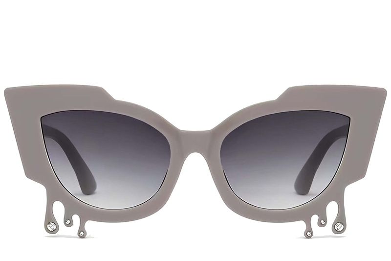 Schmetterlingsgraue Kunststoff-Sonnenbrille #BS225-0049
