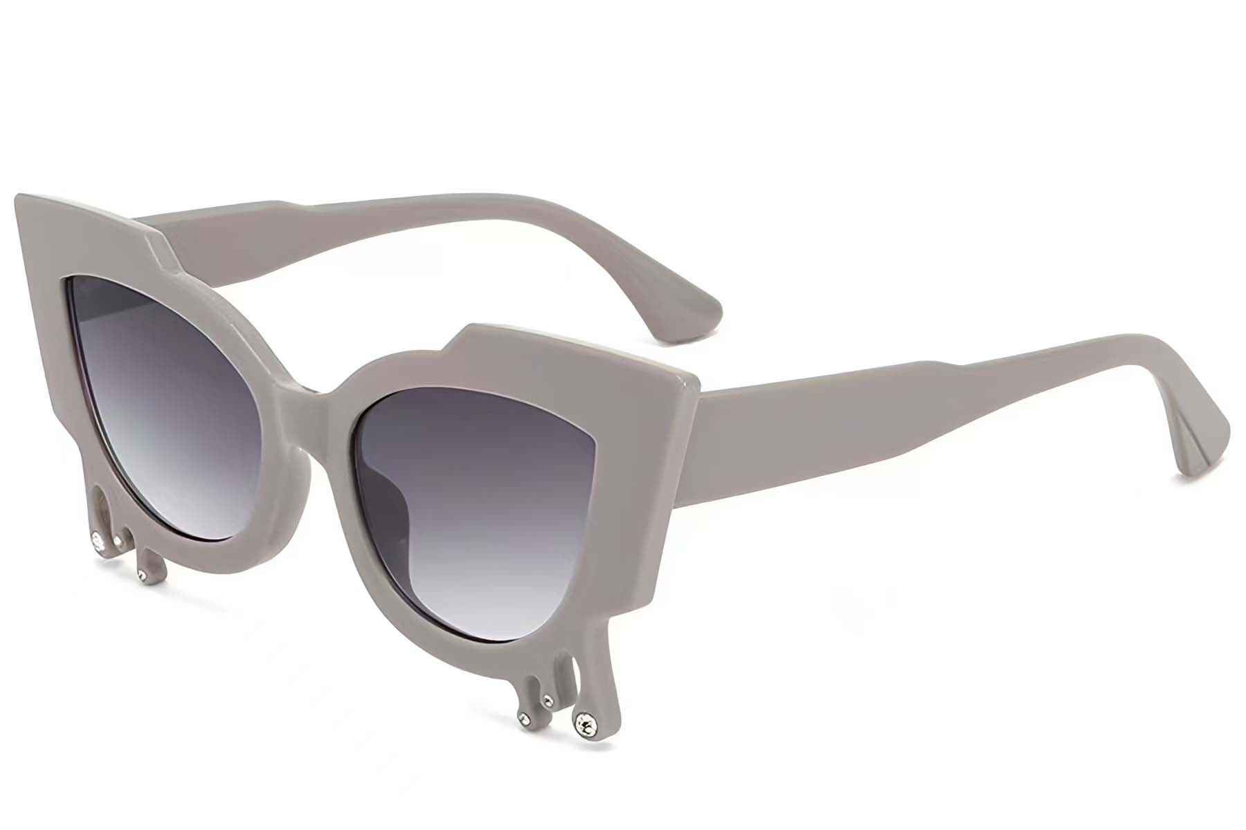 Butterfly Grey Plastic Sunglasses #BS225-0049