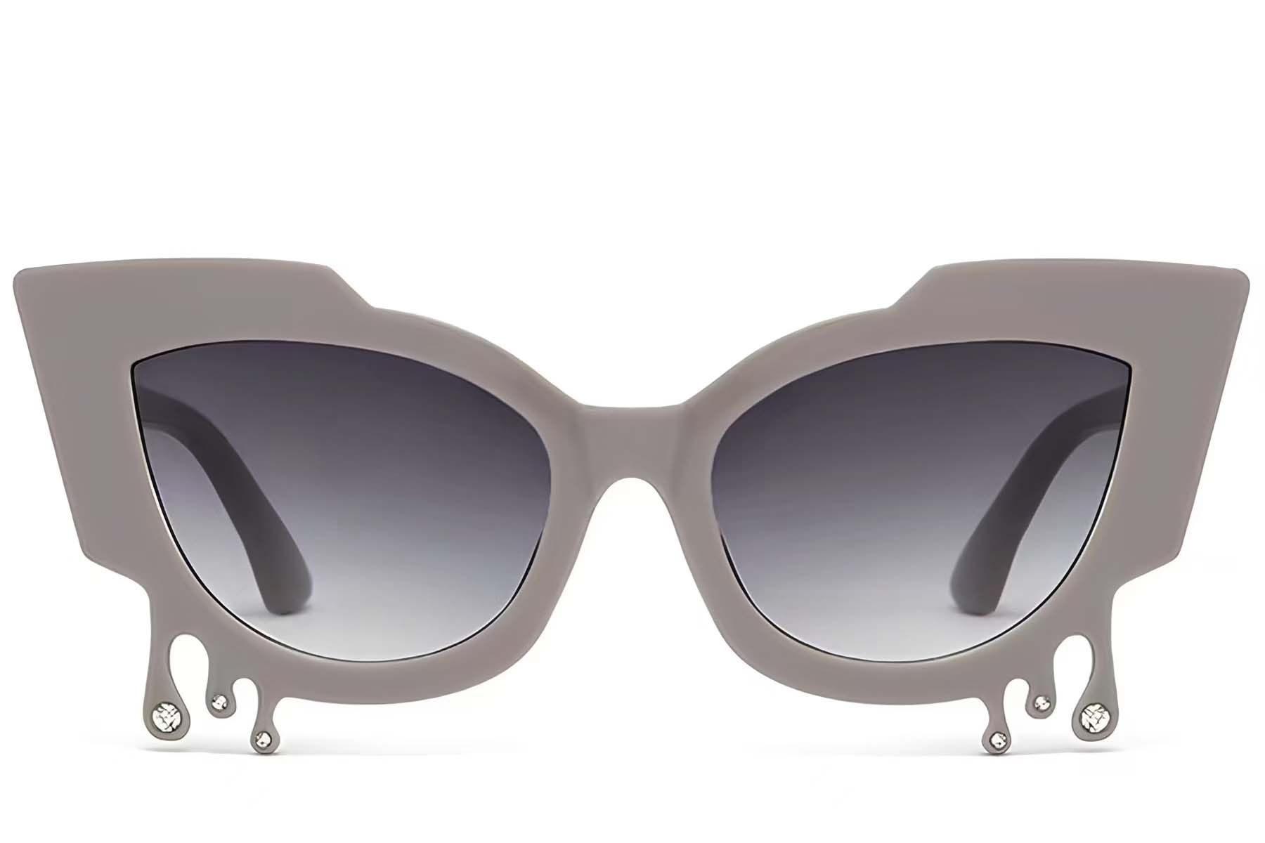 Butterfly Grey Plastic Sunglasses #BS225-0049