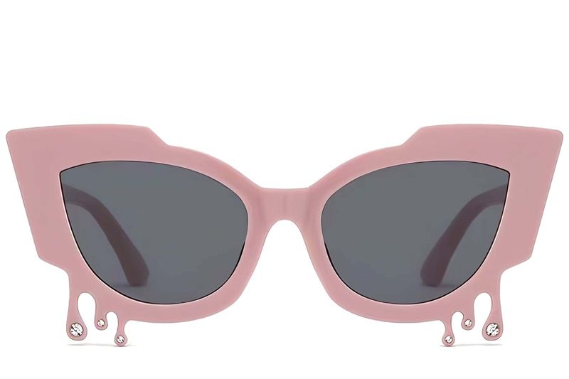 Schmetterlingsrosa Kunststoff-Sonnenbrille #BS225-0050