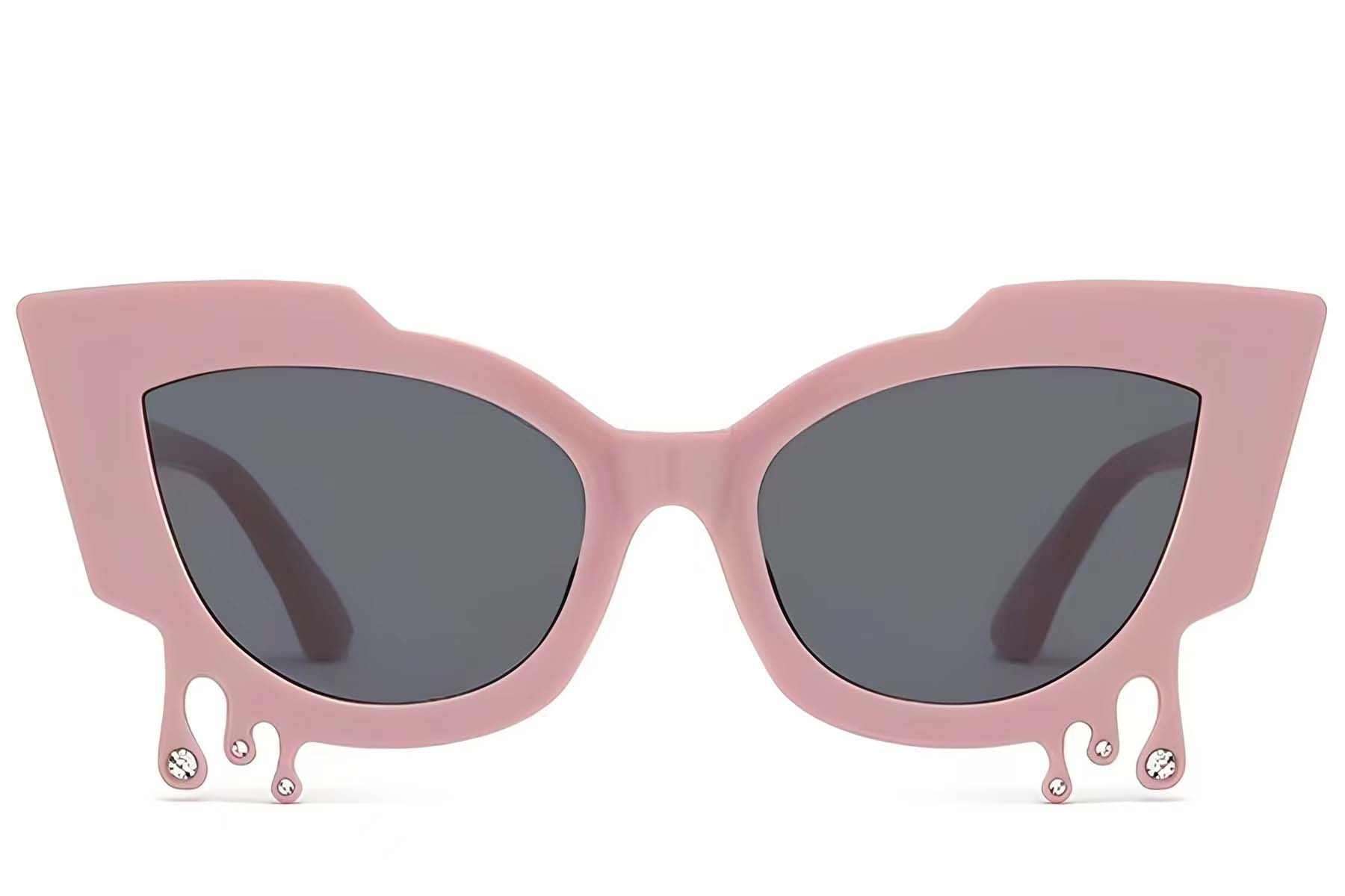 Butterfly Pink Plastic Sunglasses #BS225-0050