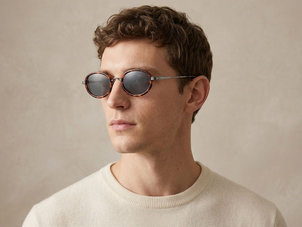 Ovale Sonnenbrille aus Kunststoff in Schildpattoptik #BS225-0052