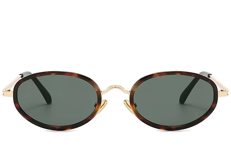 Gafas de sol ovaladas de plástico con efecto carey #BS225-0054