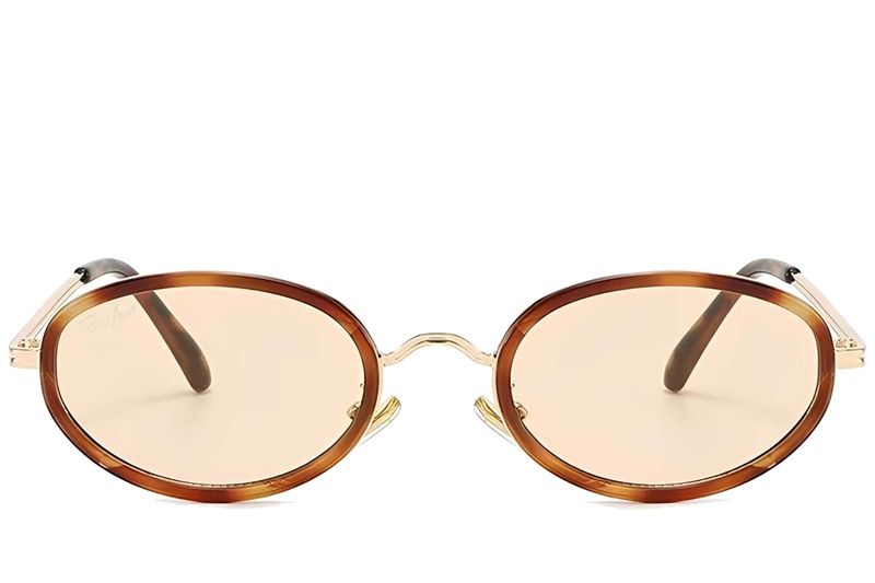 Gafas de sol ovaladas de plástico con efecto carey #BS225-0055