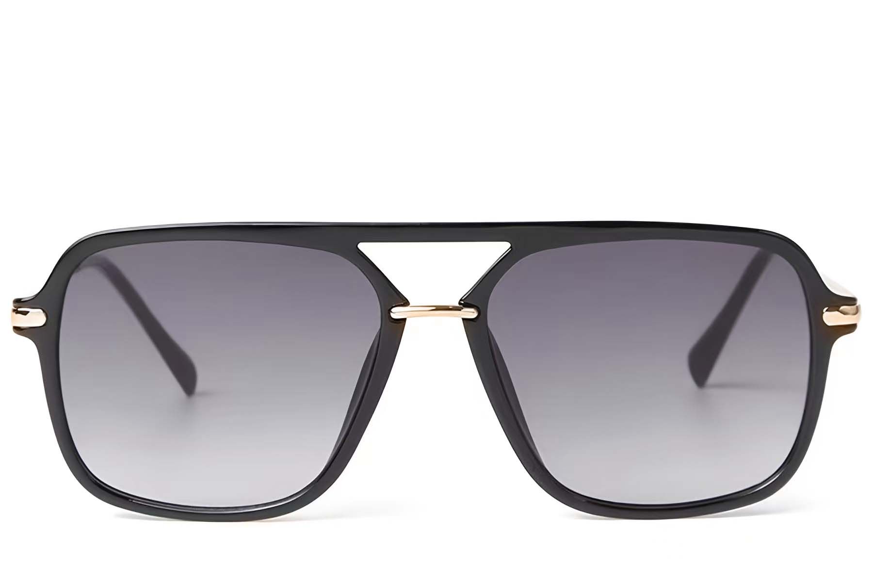 Aviator Black Plastic Sunglasses #BS225-0059