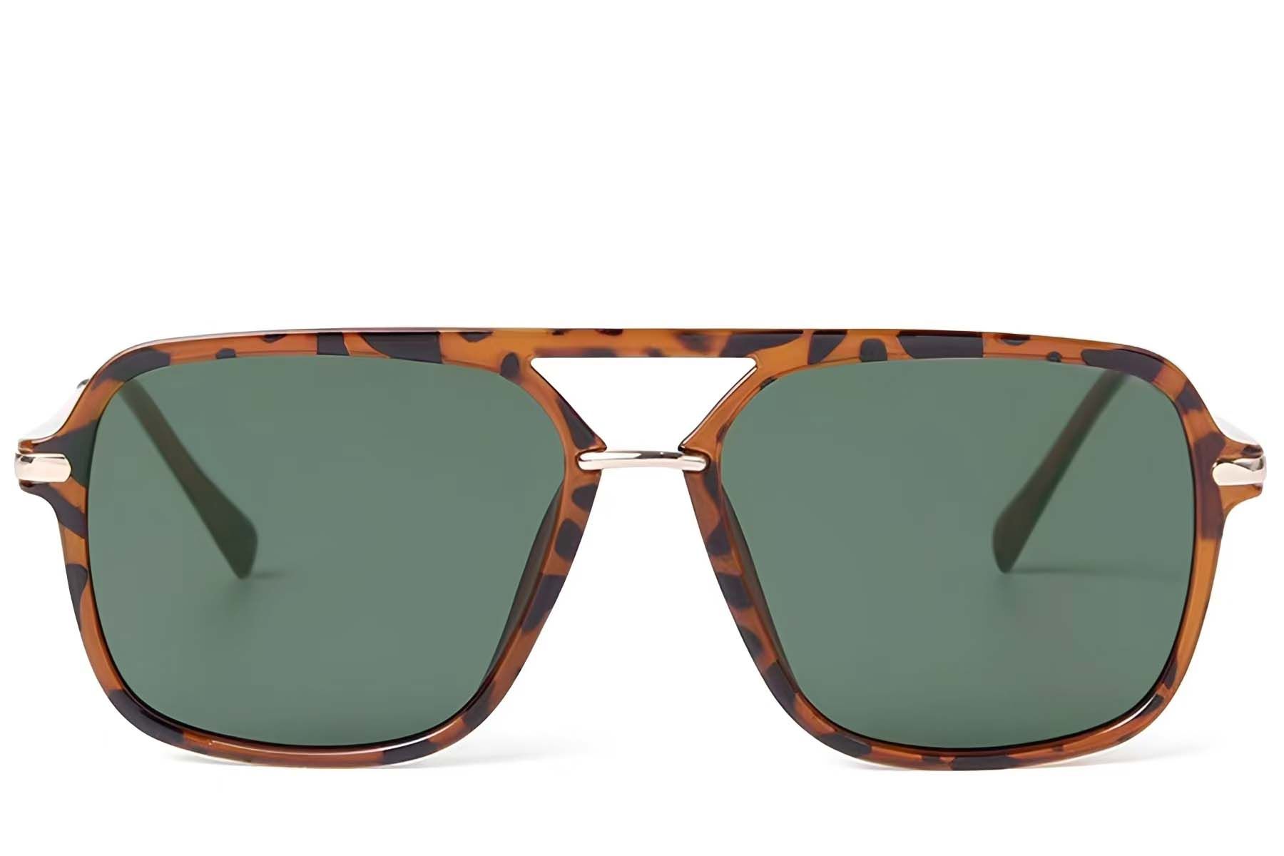 Aviator Tortoiseshell Plastic Sunglasses #BS225-0061