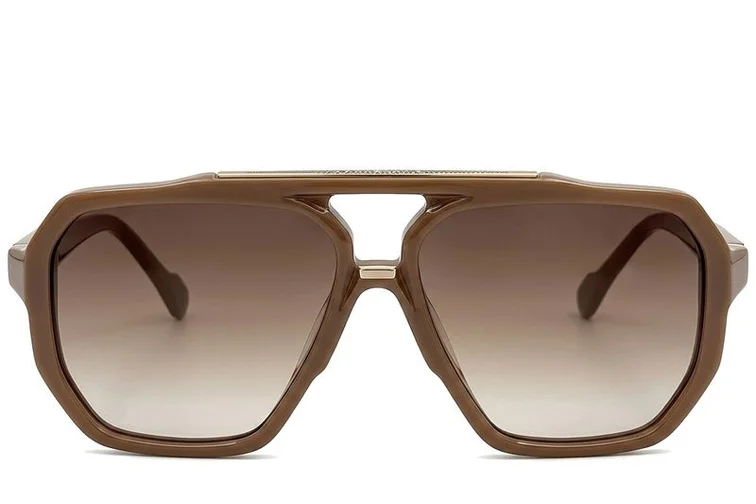 Aviator-Sonnenbrille aus braunem Kunststoff #BS225-0068