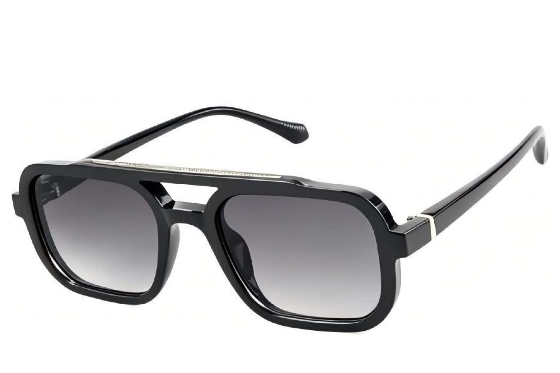 Aviator Black Plastic Sunglasses #BS225-0072