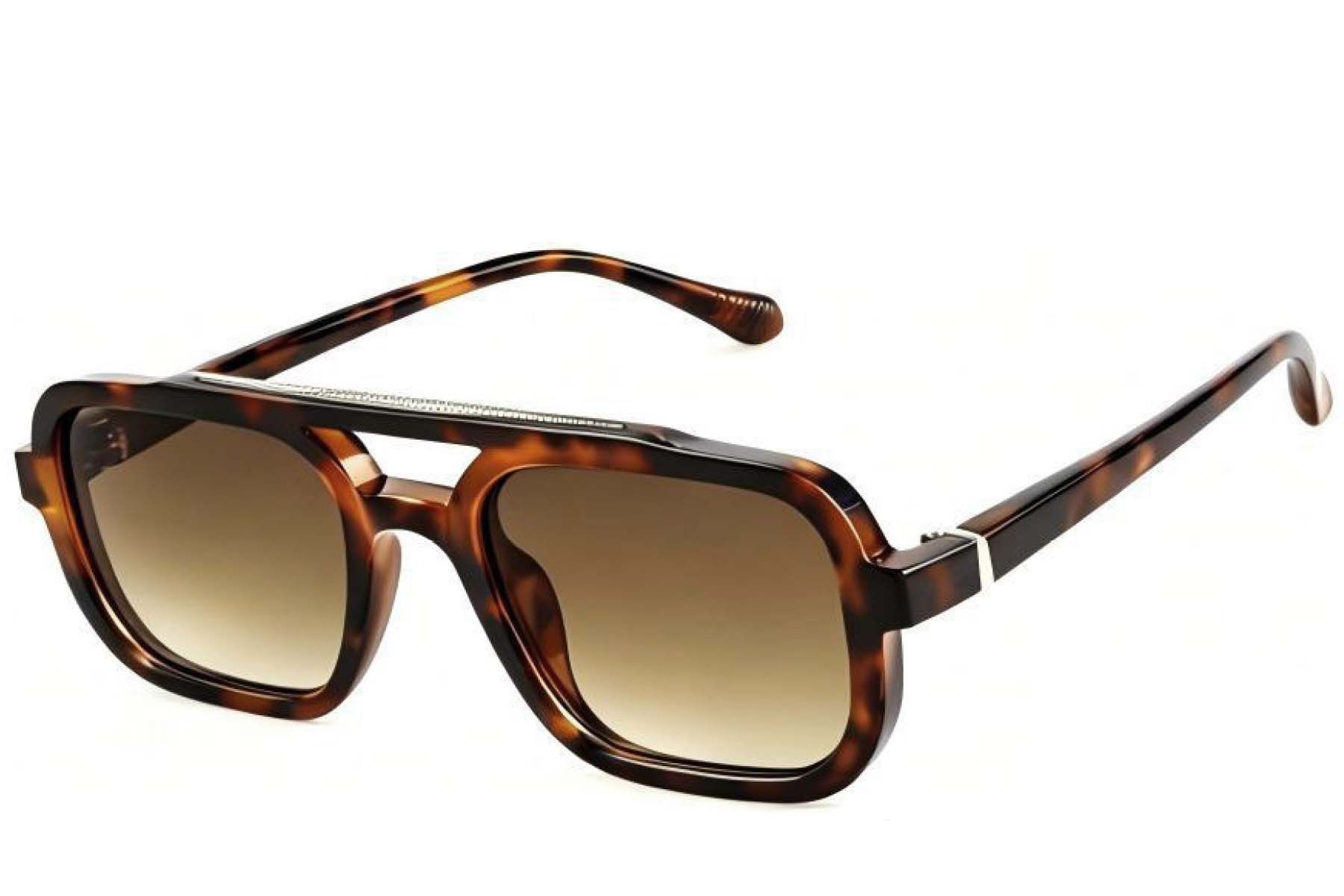 Aviator Tortoiseshell Plastic Sunglasses #BS225-0073