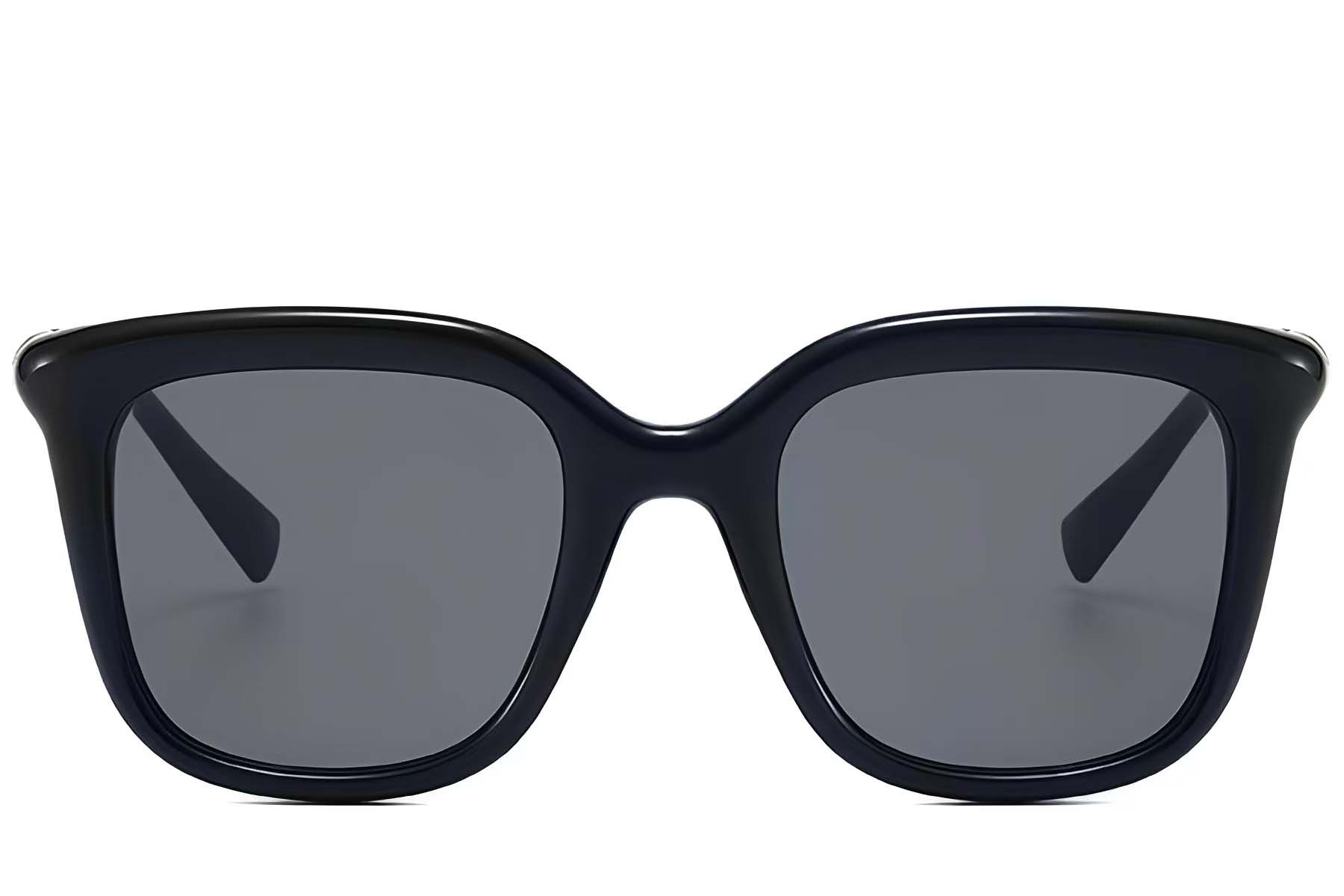 Rectangular Black Plastic Sunglasses #BS225-0076