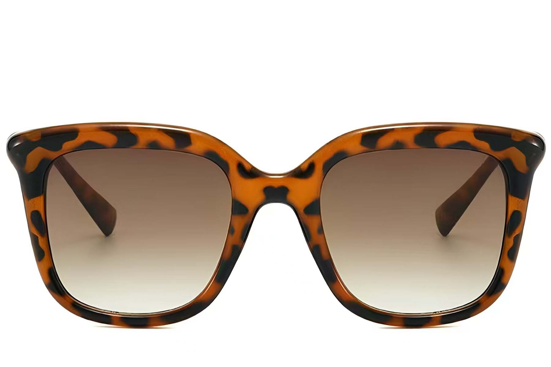 Rectangular Tortoiseshell Plastic Sunglasses #BS225-0079