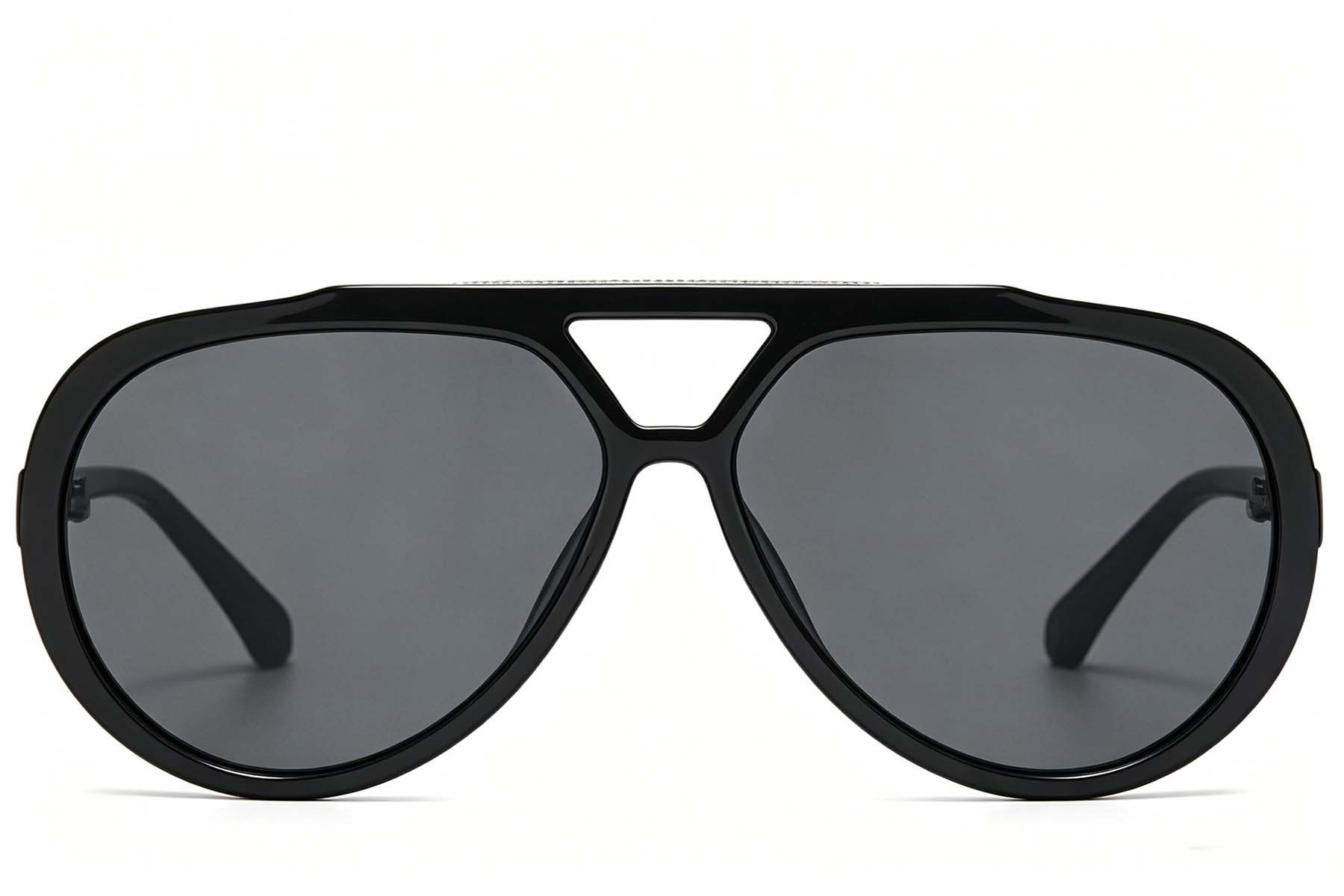 Aviator Black Plastic Sunglasses #BS225-0082