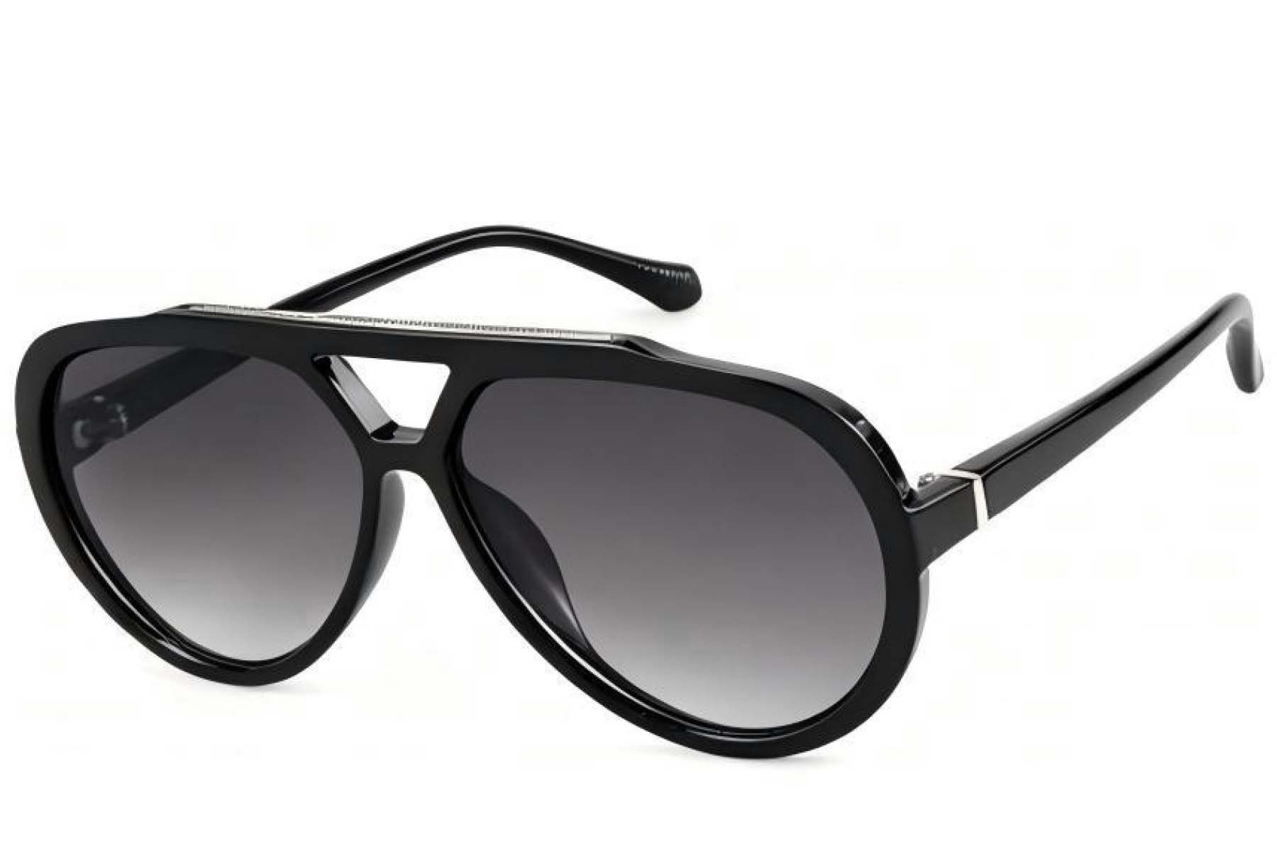 Aviator Black Plastic Sunglasses #BS225-0084