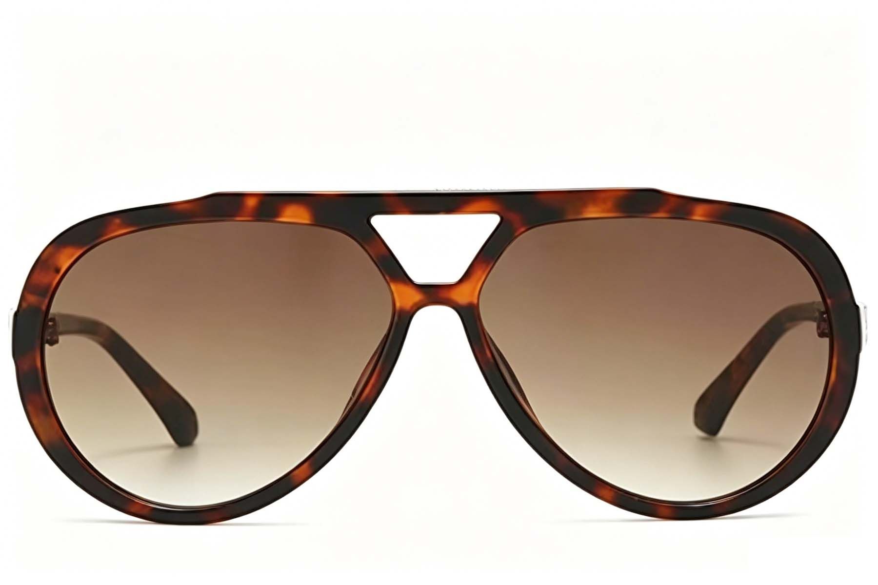 Aviator Tortoiseshell Plastic Sunglasses #BS225-0085