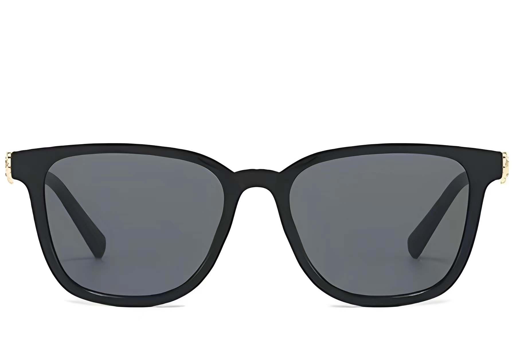 Rectangular Black Plastic Sunglasses #BS225-0088